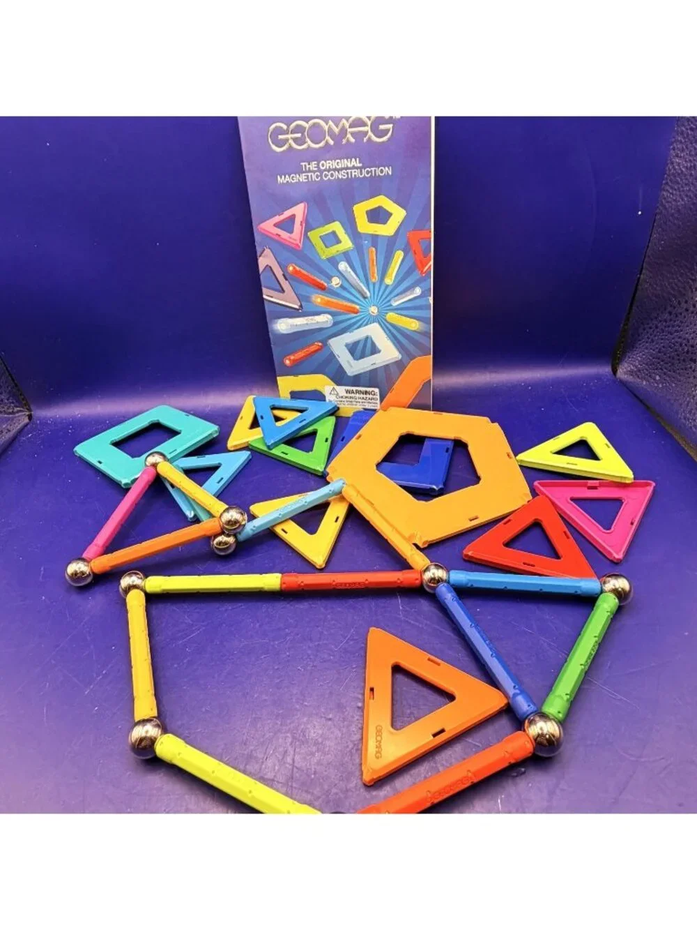 Geomag Magnetic Construction Set 35 Rods Spheres Panels Building Toy STEM Book